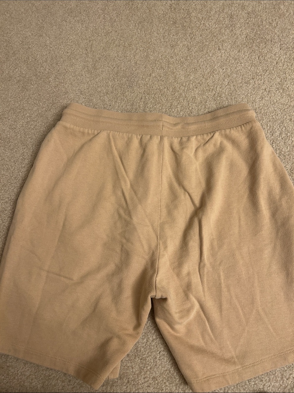 ASOS Men's Drawstring Terry Shorts in Beige - Picture 3 of 3